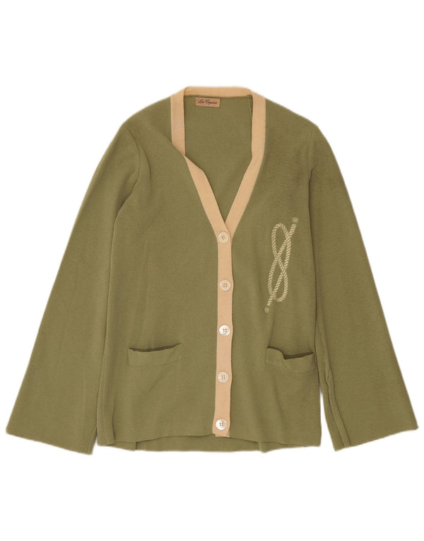 Женский кардиган LES COPAINS UK 4 XS Хаки Шерсть