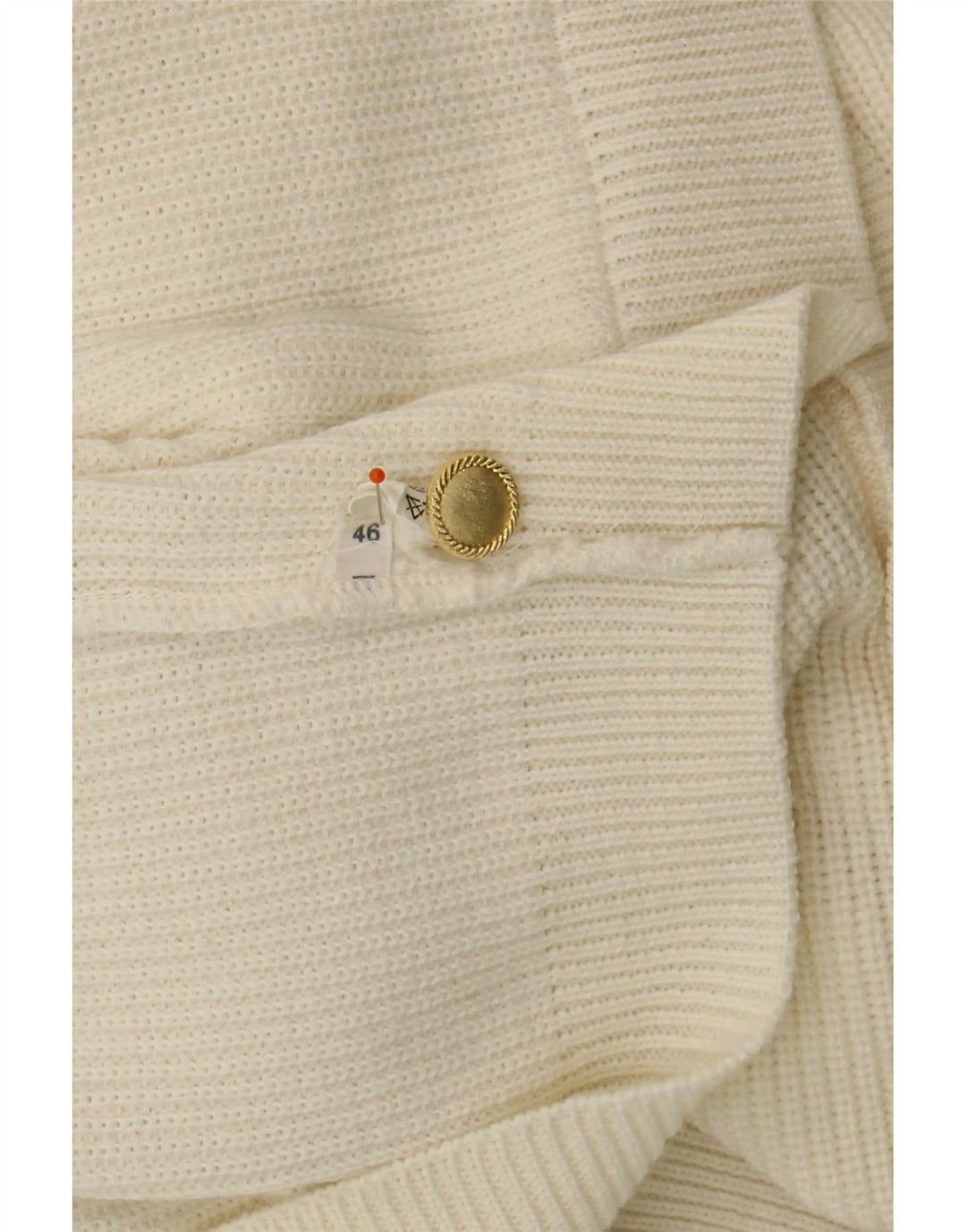 VINTAGE Womens Cardigan Sweater IT 46 Large Off White Polyacrylic Vintage Vintage and Second-Hand Vintage from Messina Hembry 