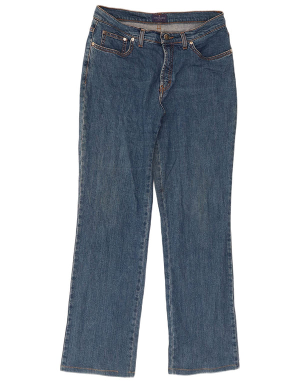 Trussardi Женские прямые джинсы W31 L30, синий хлопок