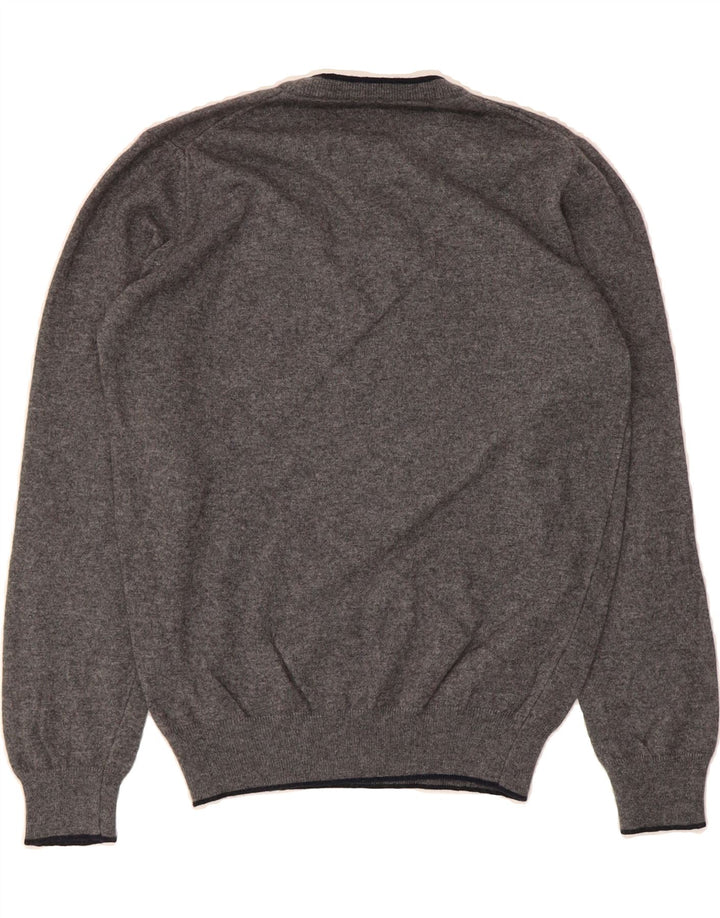 NORTH SAILS Mens Crew Neck Jumper Sweater Small Grey Wool Vintage North Sails and Second-Hand North Sails from Messina Hembry 