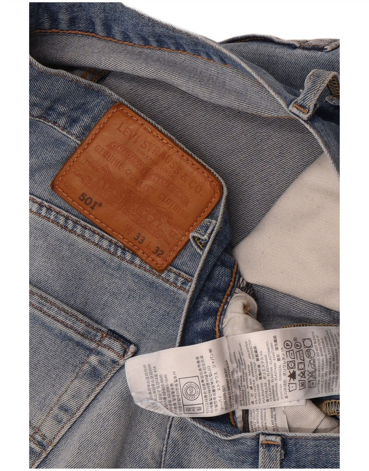 Мужские прямые джинсы Levi's 501 W33 L32 синие, хлопок