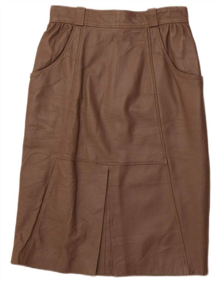 VINTAGE Womens Straight Skirt W28 Medium Brown