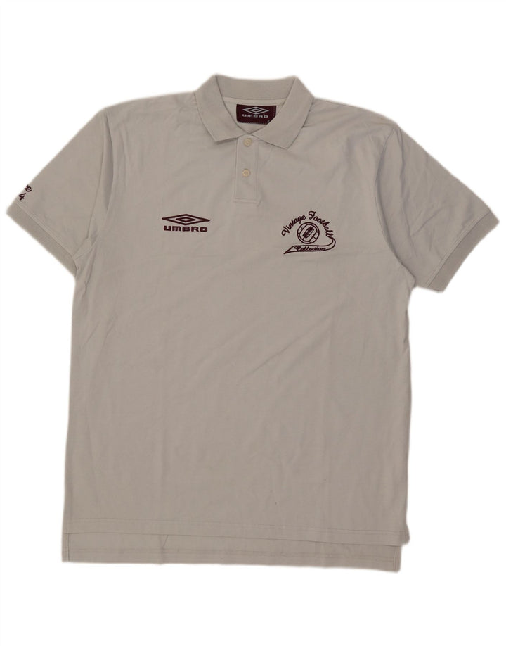 Мужская рубашка-поло с рисунком Umbro XL, серая, хлопок