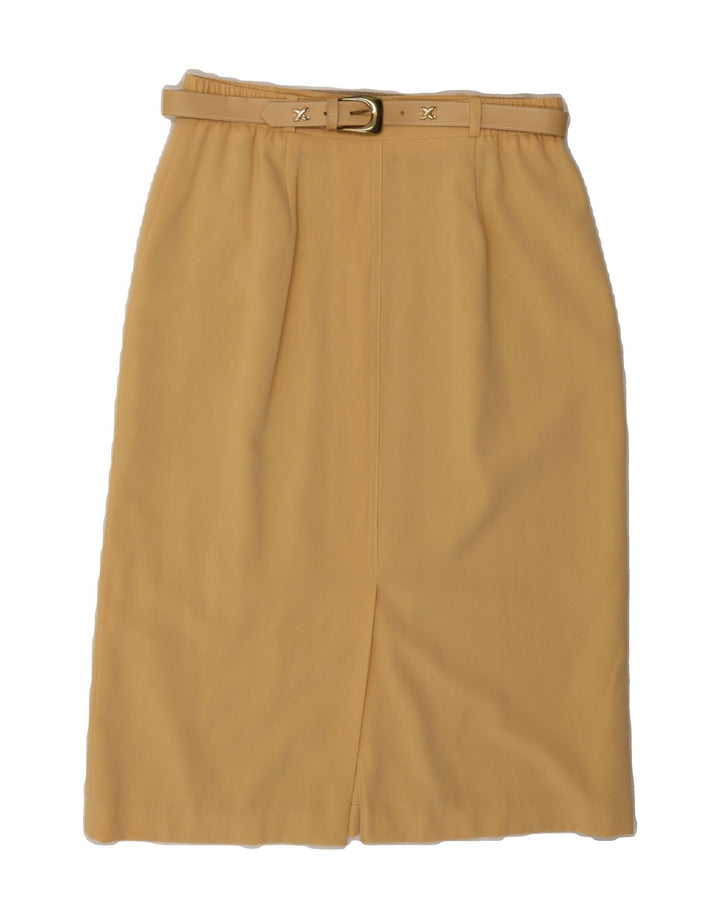 AVENUE Womens Straight Skirt UK 14 Medium W28 Beige Polyester Vintage Avenue and Second-Hand Avenue from Messina Hembry 