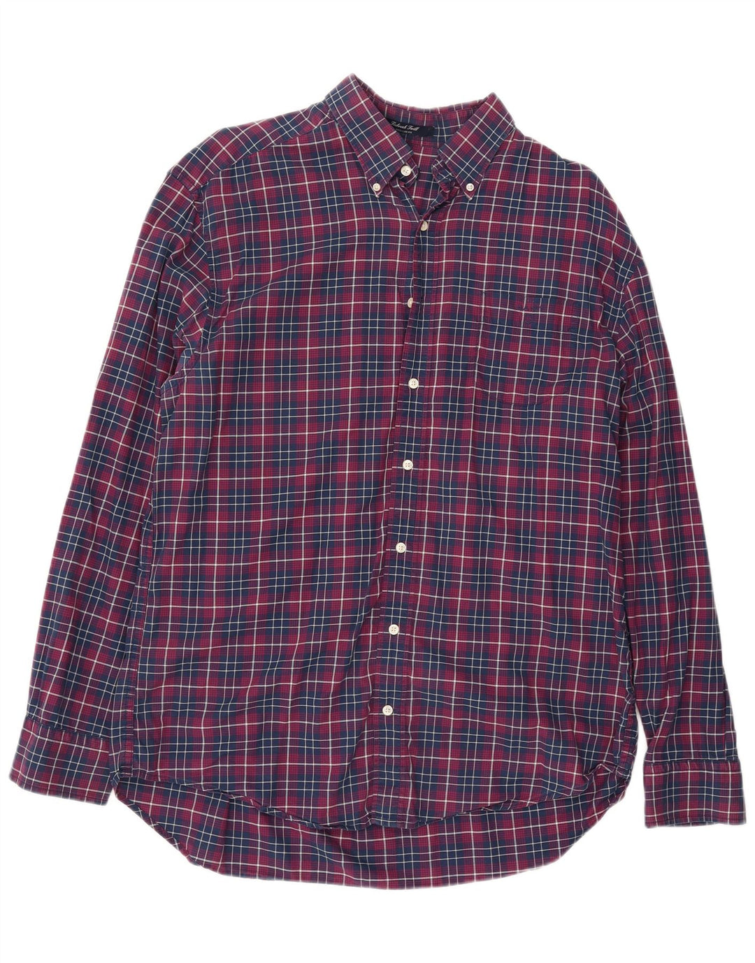 GANT Мужская рубашка стандартного кроя XL, темно-синяя клетка, хлопок