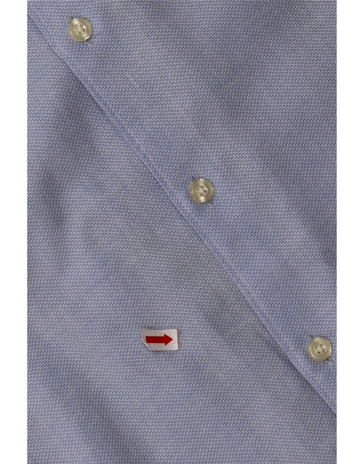 Мужская рубашка узкого кроя ZARA, большой синий хлопок
