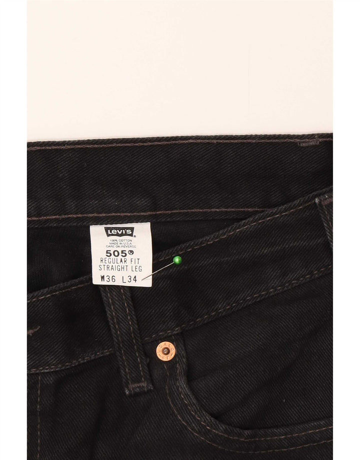 Мужские прямые джинсы Levi's 505 стандартного кроя W36 L34 серые, хлопковые