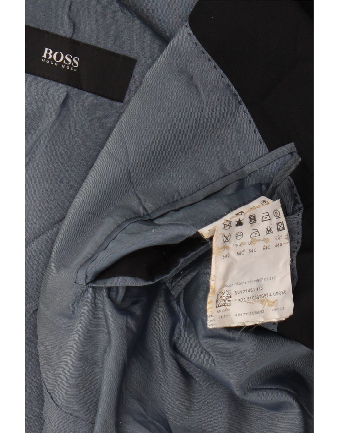 Мужской пиджак на 2 пуговицах Hugo Boss IT 54 2XL черный