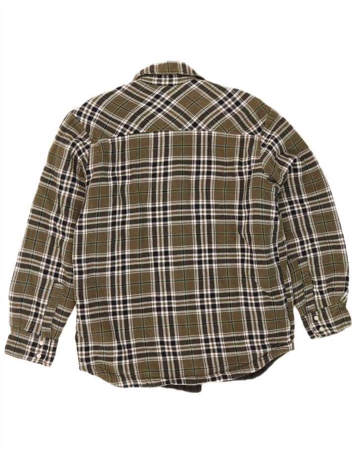 Мужская фланелевая рубашка Dickies Lumberjack, маленький размер, цвет хаки, хлопок в клетку
