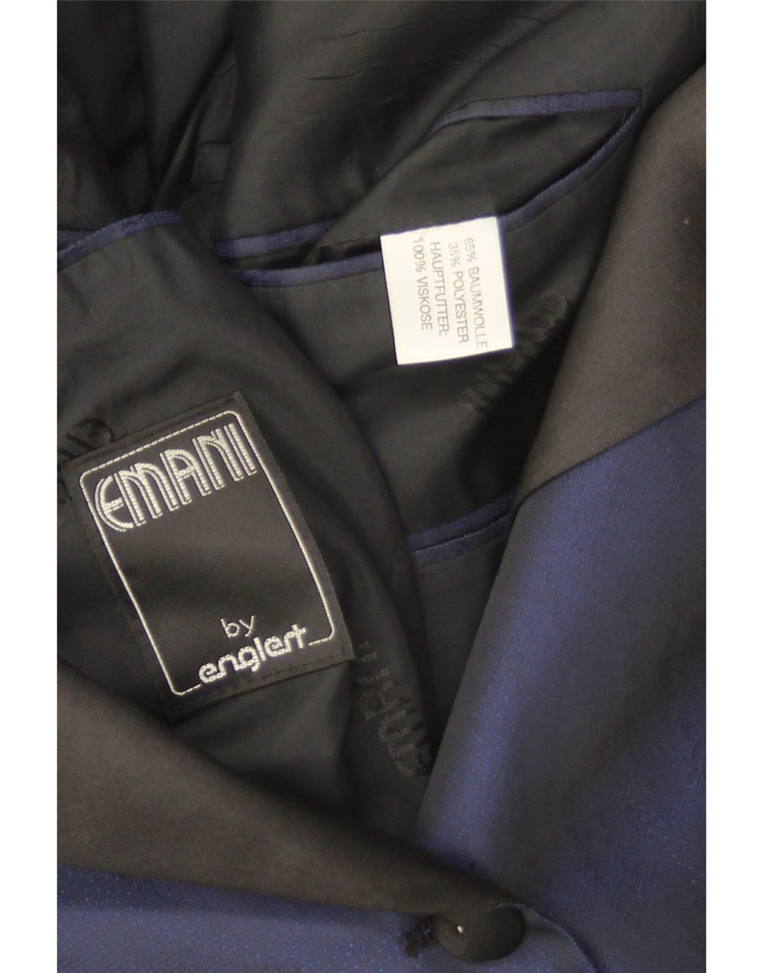 Женский пиджак на 1 пуговице UK 16, большой темно-синий хлопок