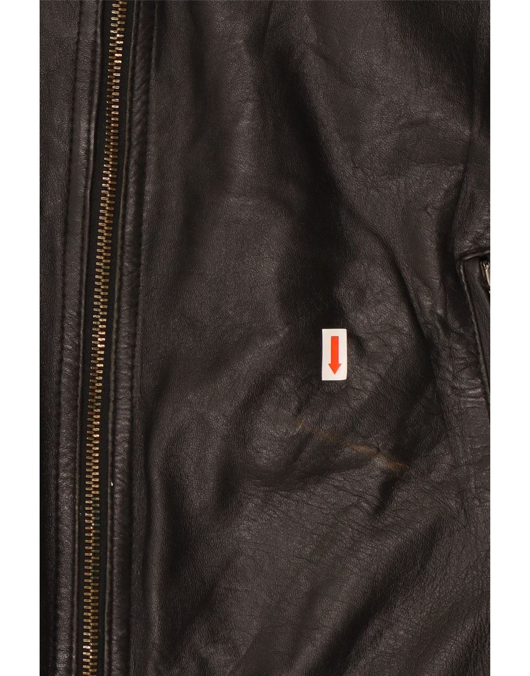 Винтажная мужская кожаная куртка-гонщик IT 54 XL черная кожа