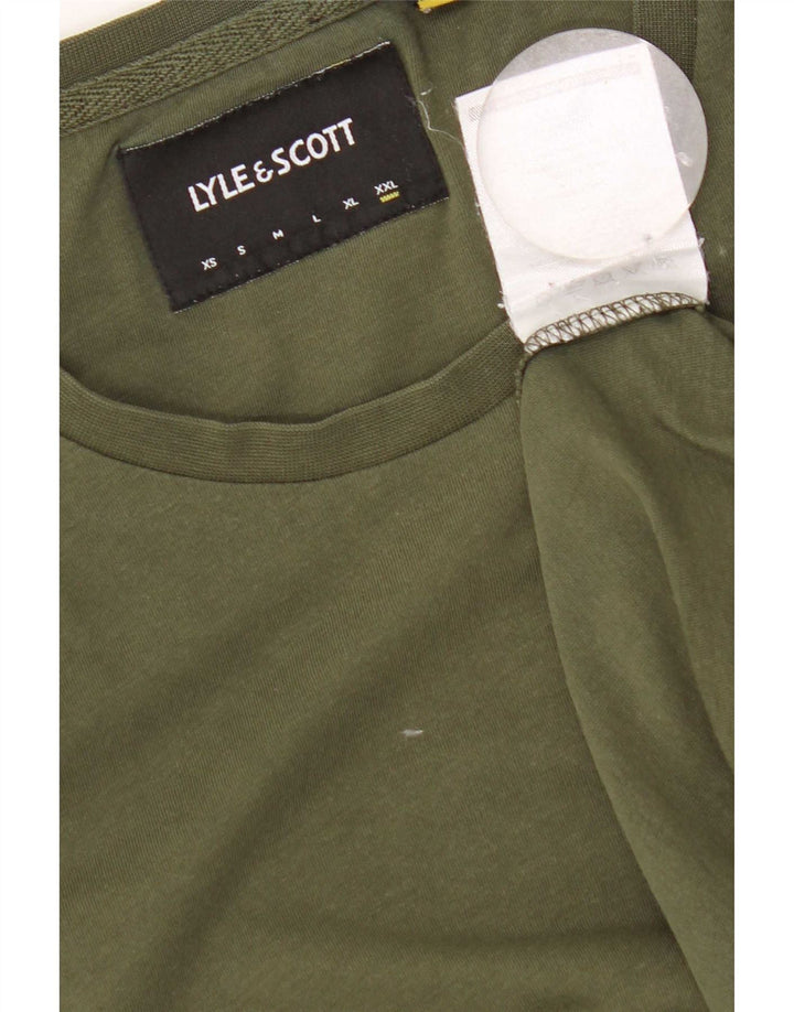 Мужская футболка Lyle & Scott Top 2XL, хлопок цвета хаки