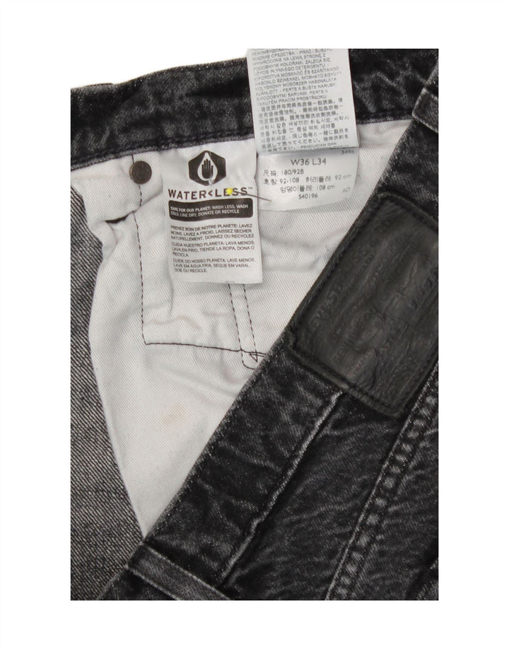 Мужские прямые джинсы Levi's W36 L31 серые, хлопок