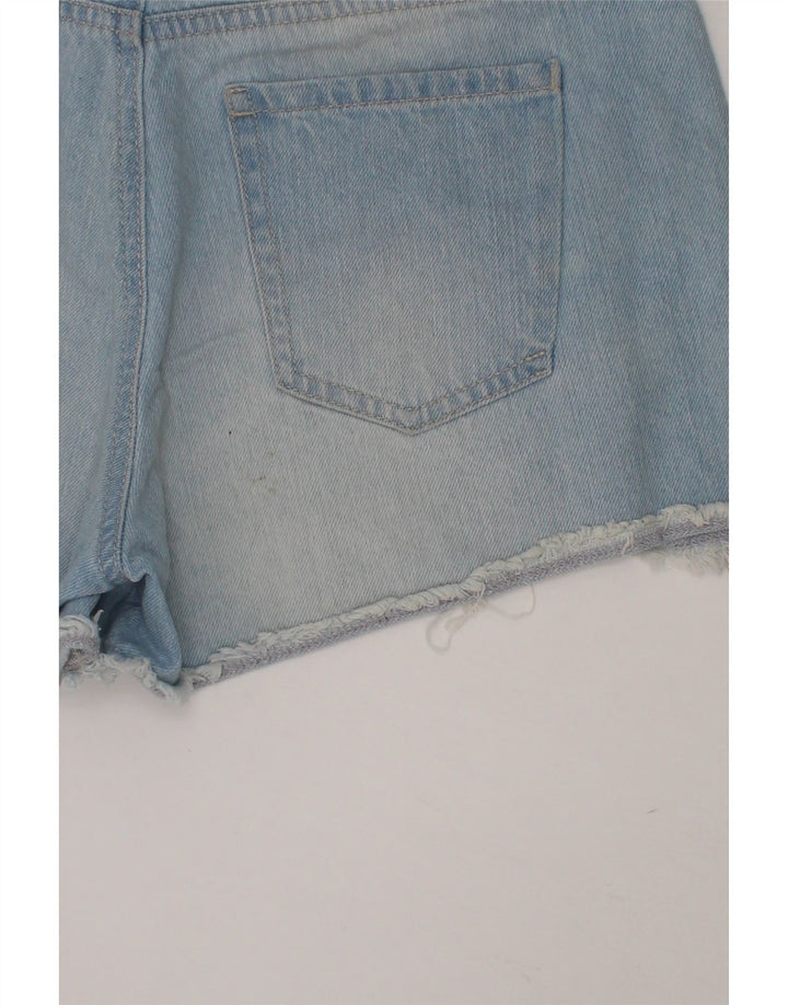 BENETTON Womens Distressed Denim Hot Pants W26 Small  Blue Vintage Benetton and Second-Hand Benetton from Messina Hembry 