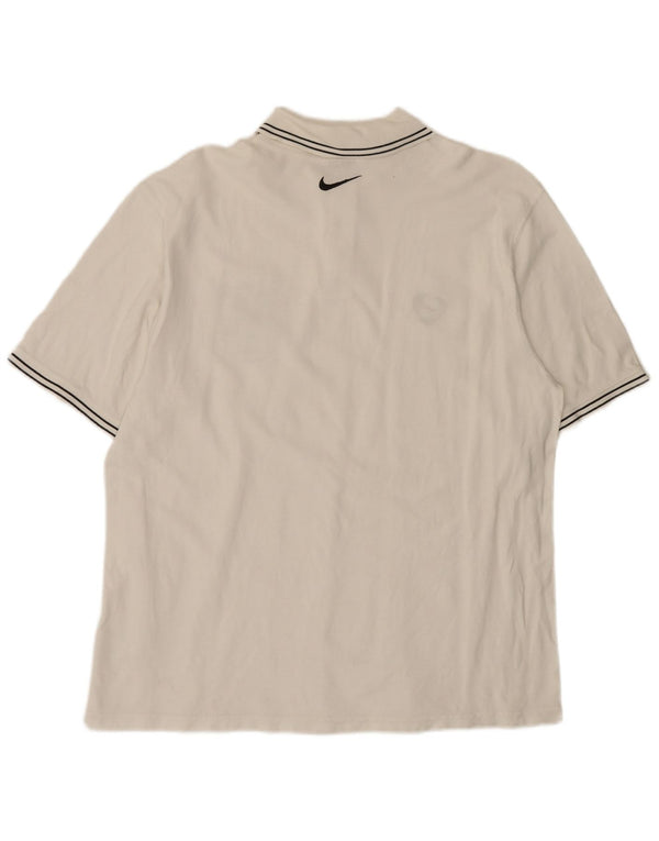 Мужская рубашка-поло с графическим рисунком Nike XL, белый хлопок