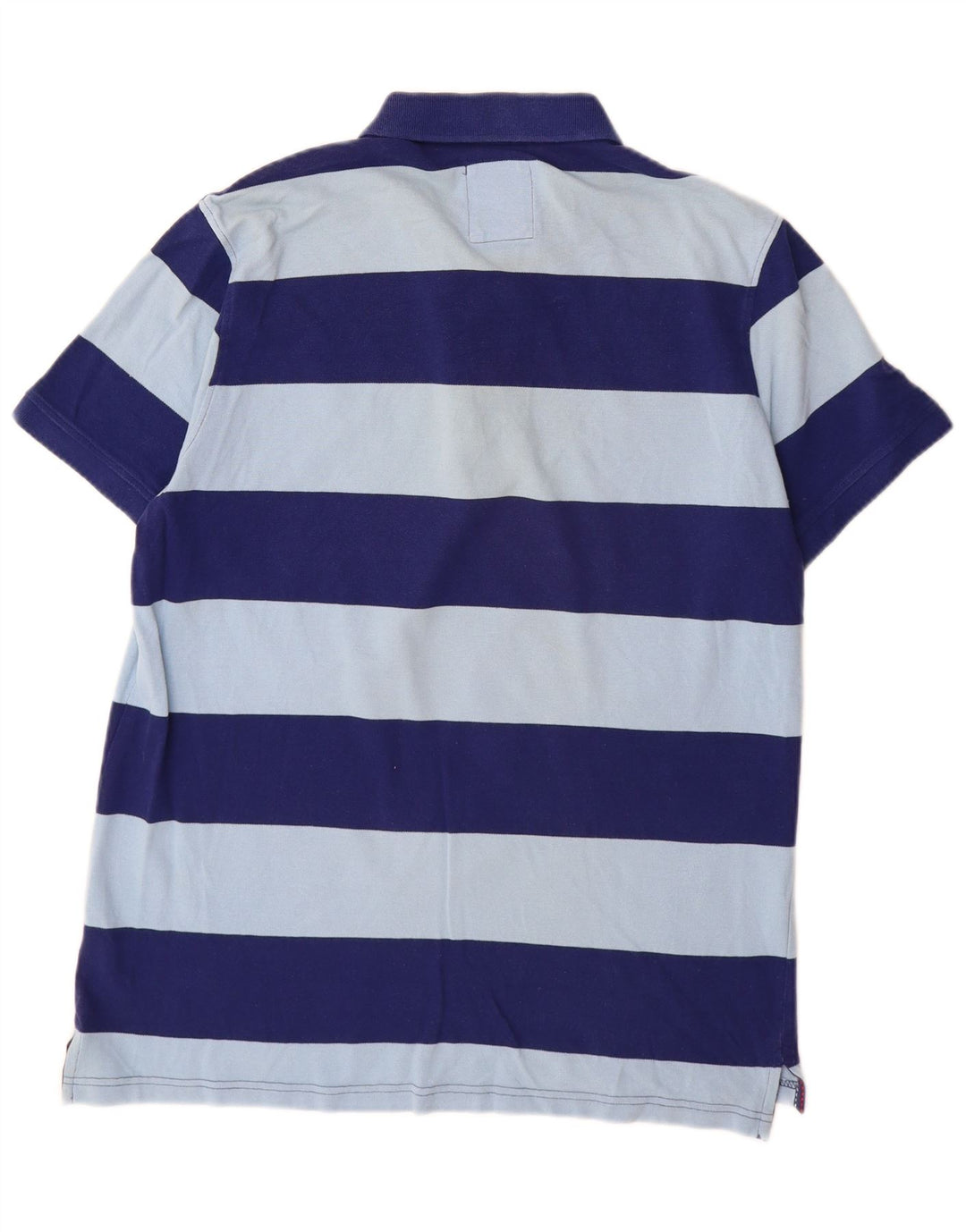 Crew Clothing Мужская рубашка-поло из хлопка темно-синего цвета в полоску