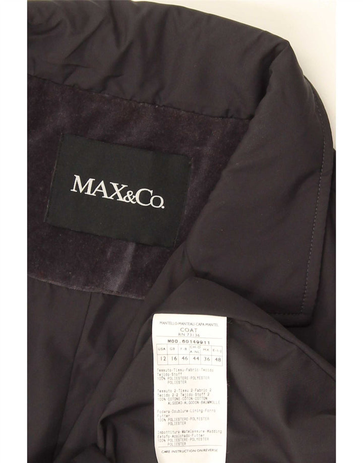 Женское пальто Max & Co. UK 16, большой размер, темно-синий, полиэстер