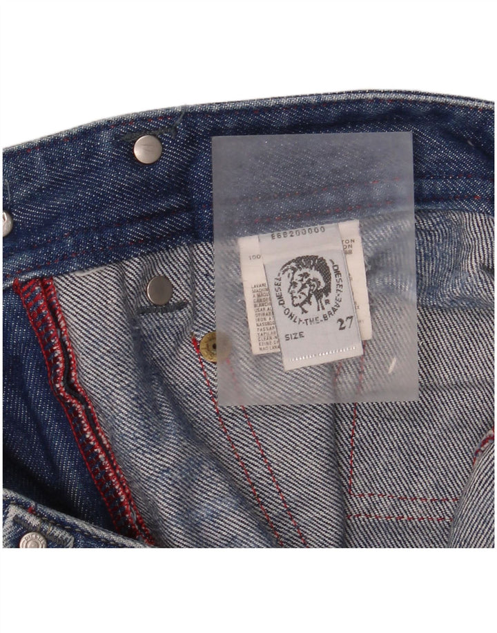 Женские потертые прямые джинсы Diesel W30 L32, синий хлопок