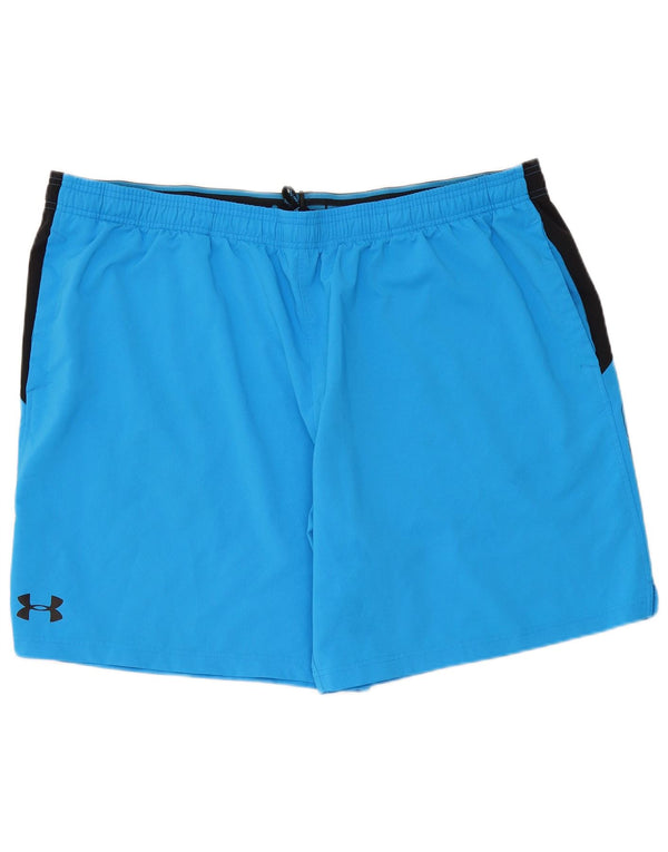 Мужские спортивные шорты с рисунком Under Armour 3XL, синие цветные блоки