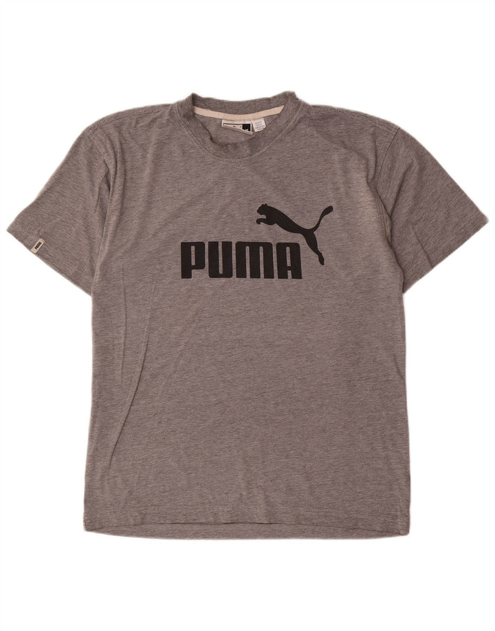 Мужская футболка с рисунком Puma, средний серый в крапинку
