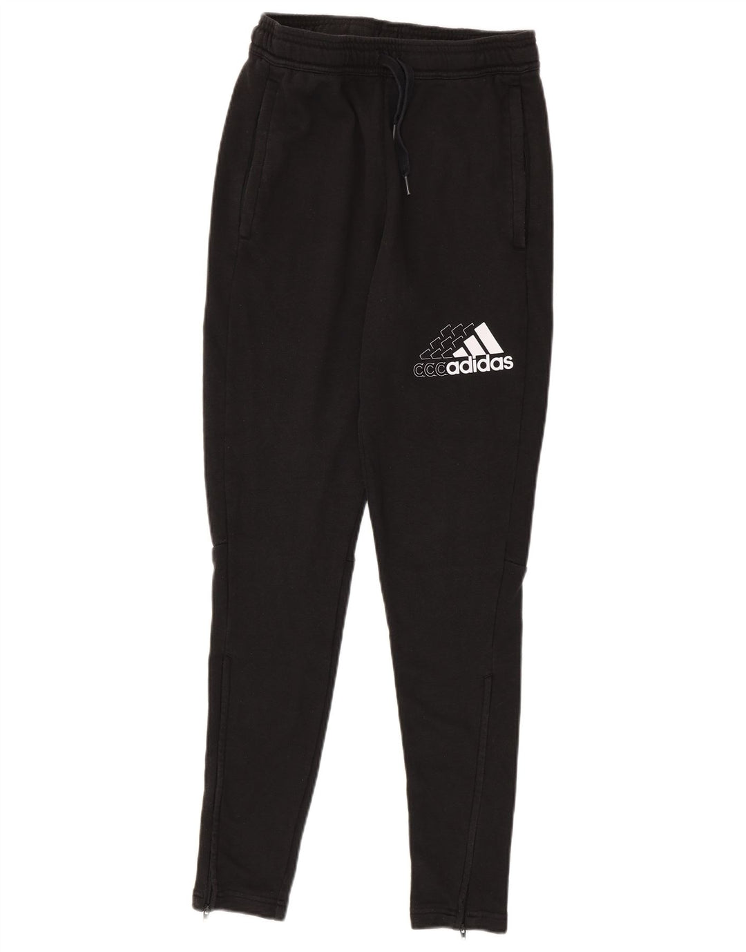 Мужские спортивные брюки ADIDAS, маленькие черные хлопковые