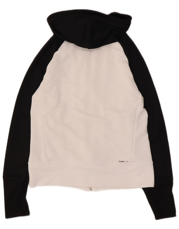 Adidas Mens Clima 365 Zip Hoodie Sweater UK 12 Средний Белый Цветной блок