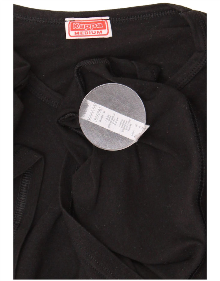 Мужская футболка Kappa Top из хлопка среднего размера, черная