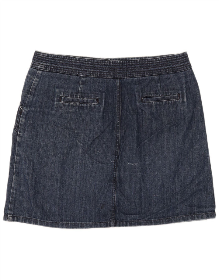 BODEN Женская джинсовая юбка UK 14, большая W32, темно-синяя, хлопок