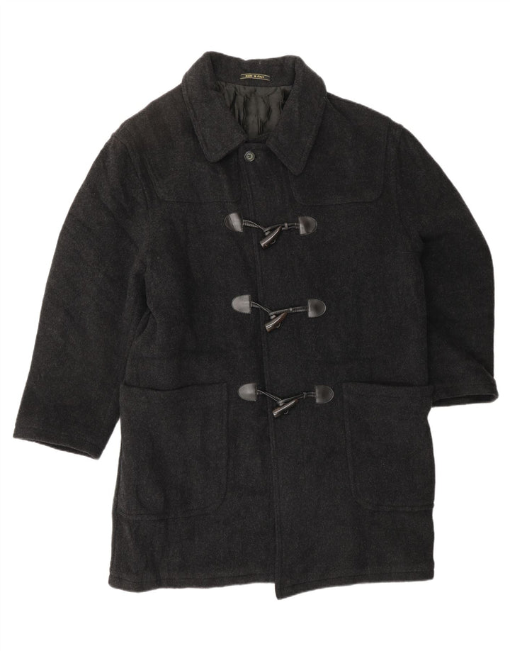 Мужской дафлкот VINTAGE UK 46 3XL Серый Шерстяной