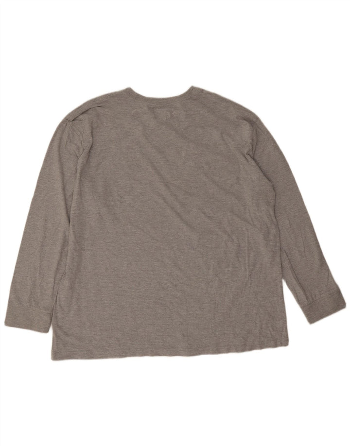 Мужской топ Dickies с длинным рукавом 2XL, серый хлопок с крапинками