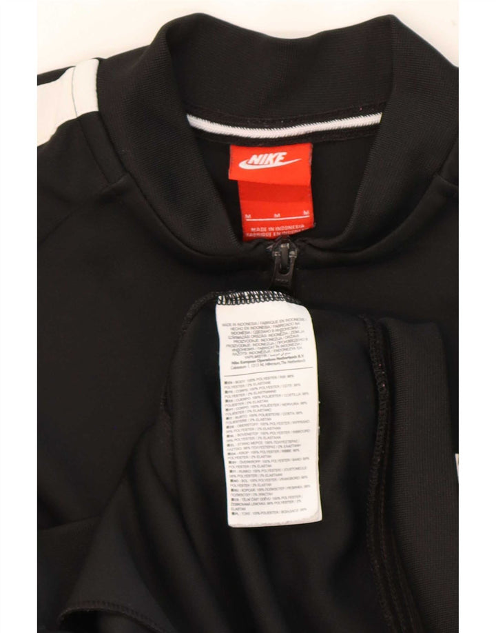 Мужская спортивная куртка Nike, средний черный полиэстер с цветными блоками
