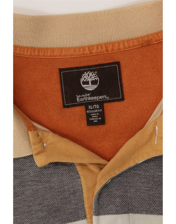 Мужская рубашка-поло стандартного кроя Timberland XL в разноцветную полоску