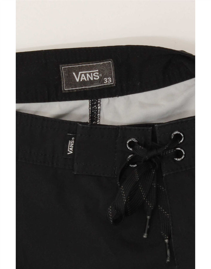 Мужские шорты для плавания Vans с абстрактным узором, средний черный полиэстер