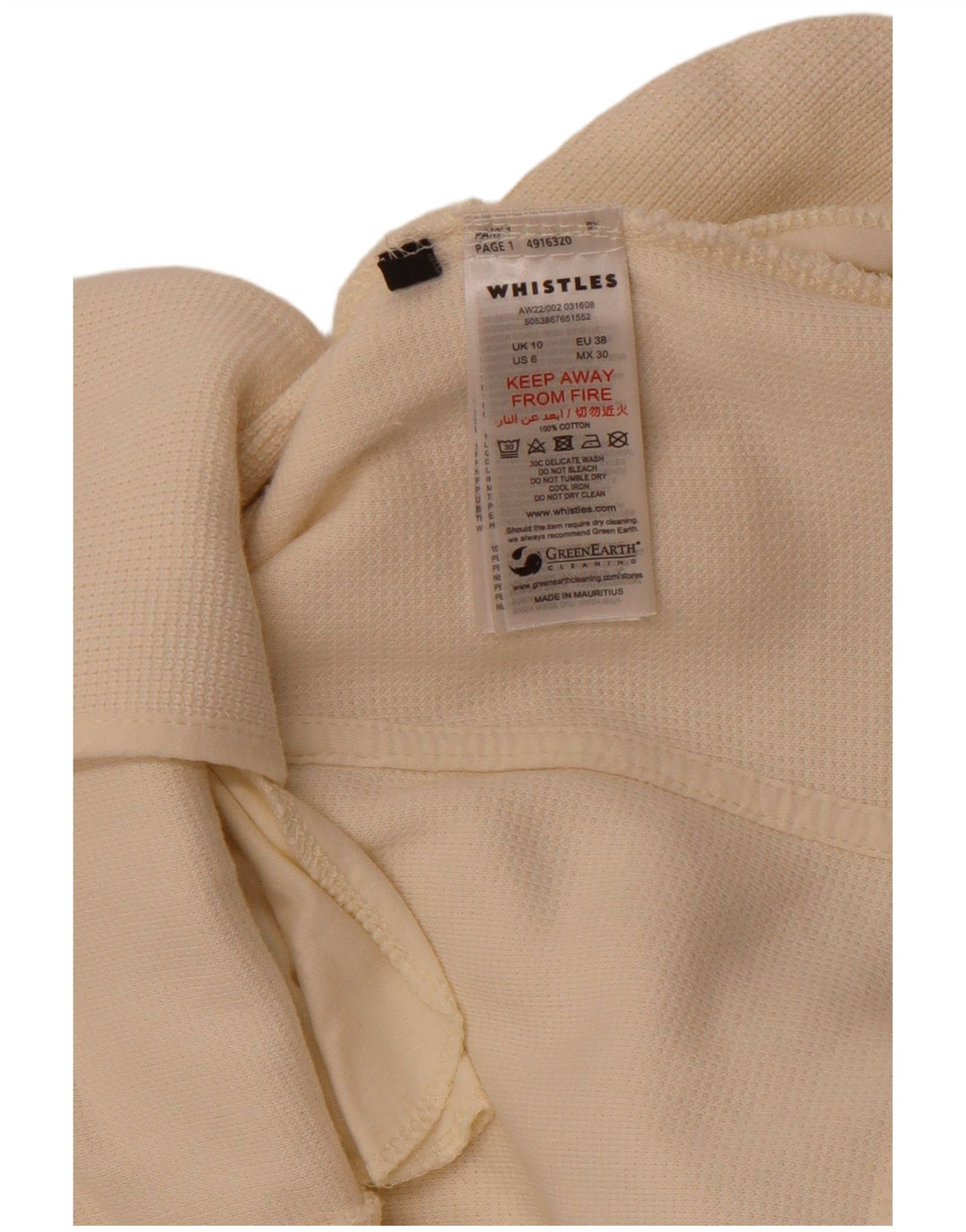 Женский пиджак WHISTLES на 2 пуговицах, Великобритания, 10 маленьких размеров, белый хлопок