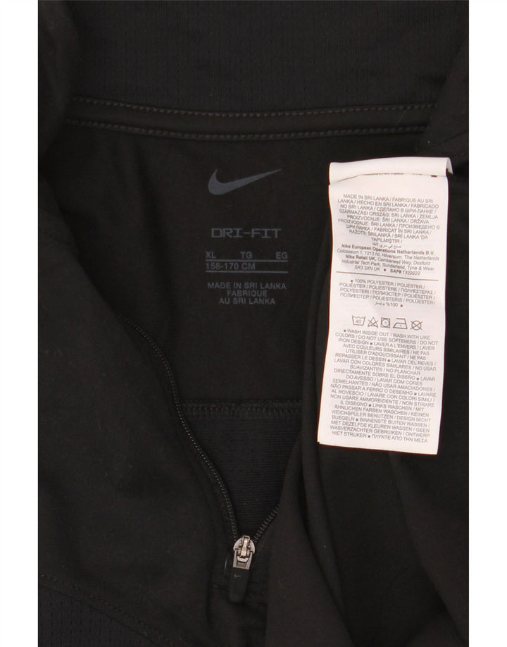Пуловер с воротником на молнии Nike для мальчиков, спортивный костюм, топ 13–14 лет, размер XL, черный