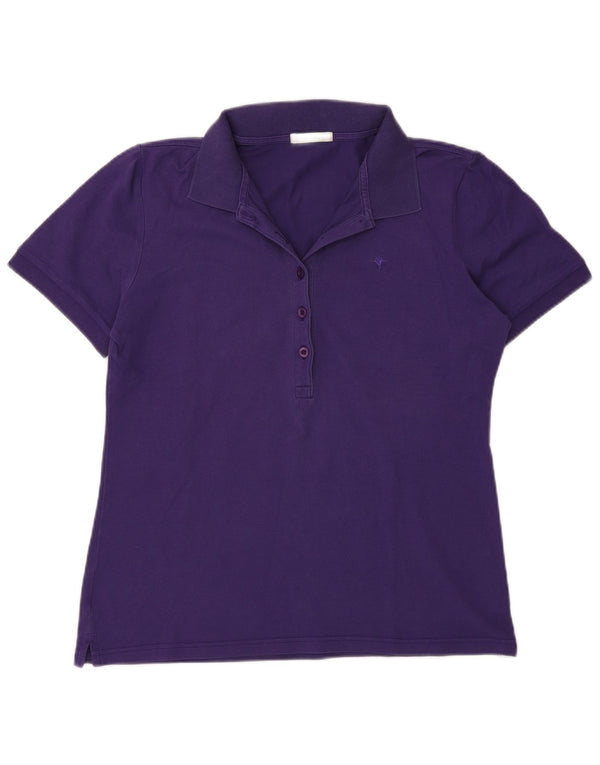 Joop Womens Polo Shirt IT 44 Medium Purple Cotton