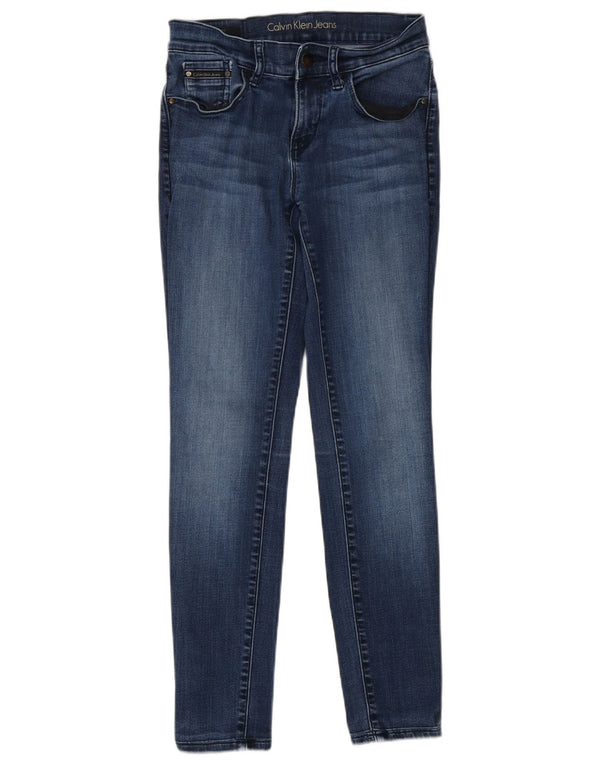 Женские джинсы скинни со средней посадкой Calvin Klein Jeans W24 L28 синие