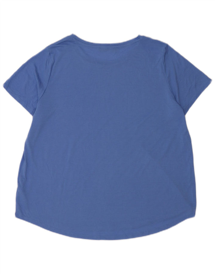 Женская футболка Marks & Spencer Top UK 20 2XL, синяя, полиэстер