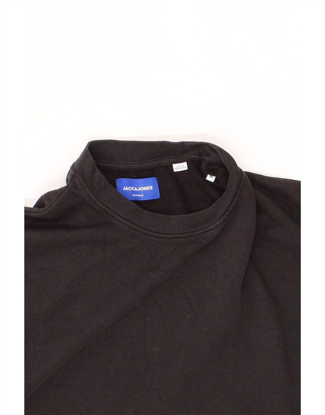 JACK & JONES Mens Sweatshirt Jumper Medium Black Cotton Vintage Jack & Jones and Second-Hand Jack & Jones from Messina Hembry 