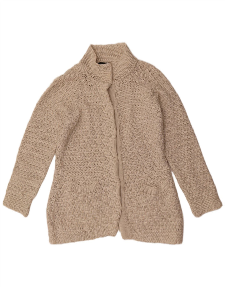 Женский кардиган Zara UK 14, большой белый акрил