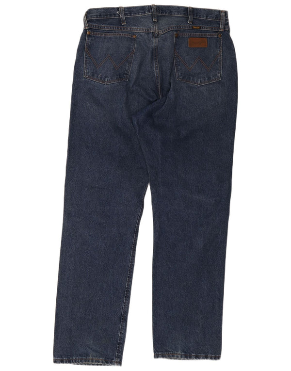 Мужские прямые джинсы Wrangler W38 L32 синие, хлопок