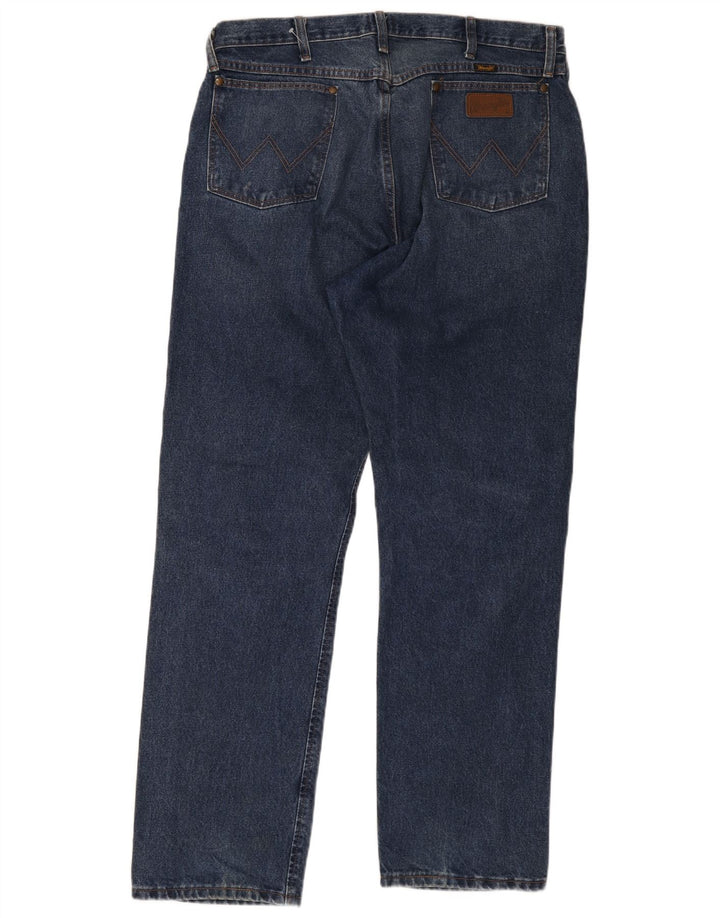 Мужские прямые джинсы Wrangler W38 L32 синие, хлопок