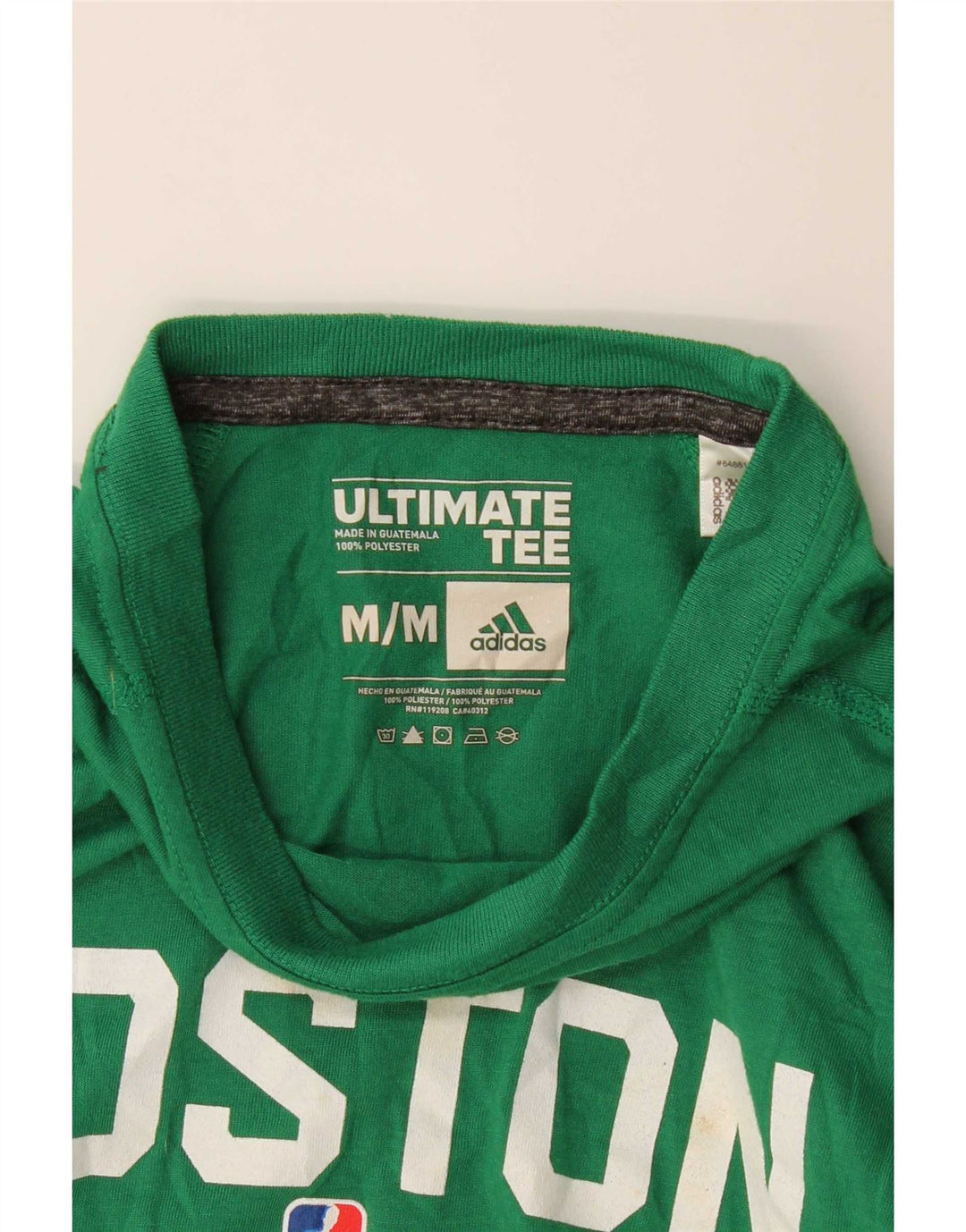 Adidas Men Boston Celtics Графический топ с длинными рукавами, средний зеленый полиэстер