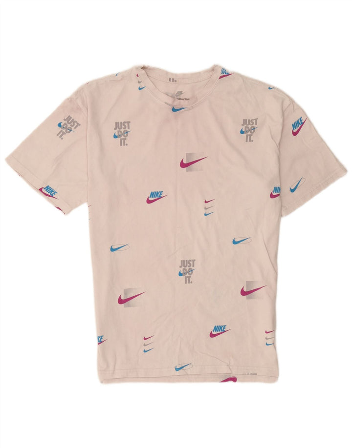 Мужская футболка свободного кроя Nike с графическим рисунком, средний белый хлопковый топ