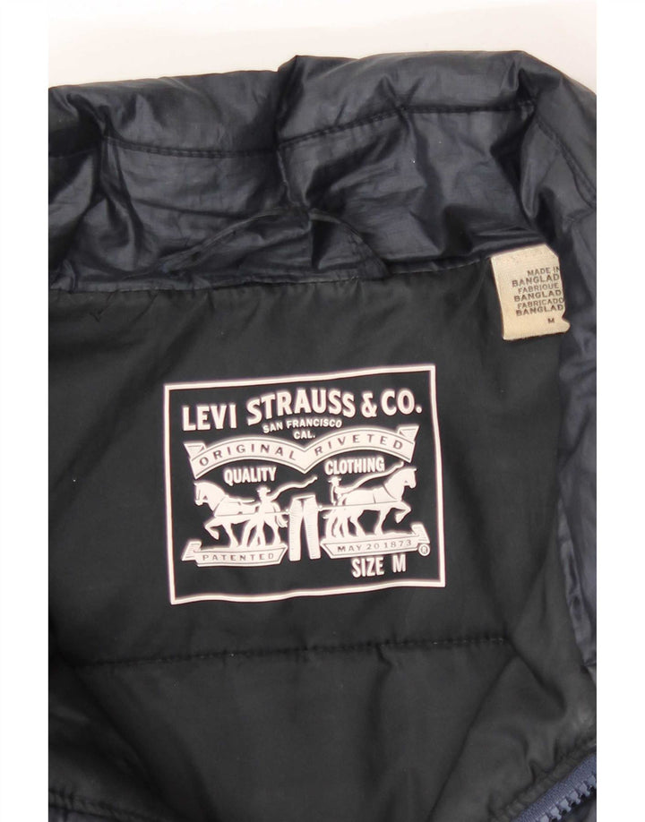 Мужская стеганая куртка Levi's UK 38, средний темно-синий полиэстер