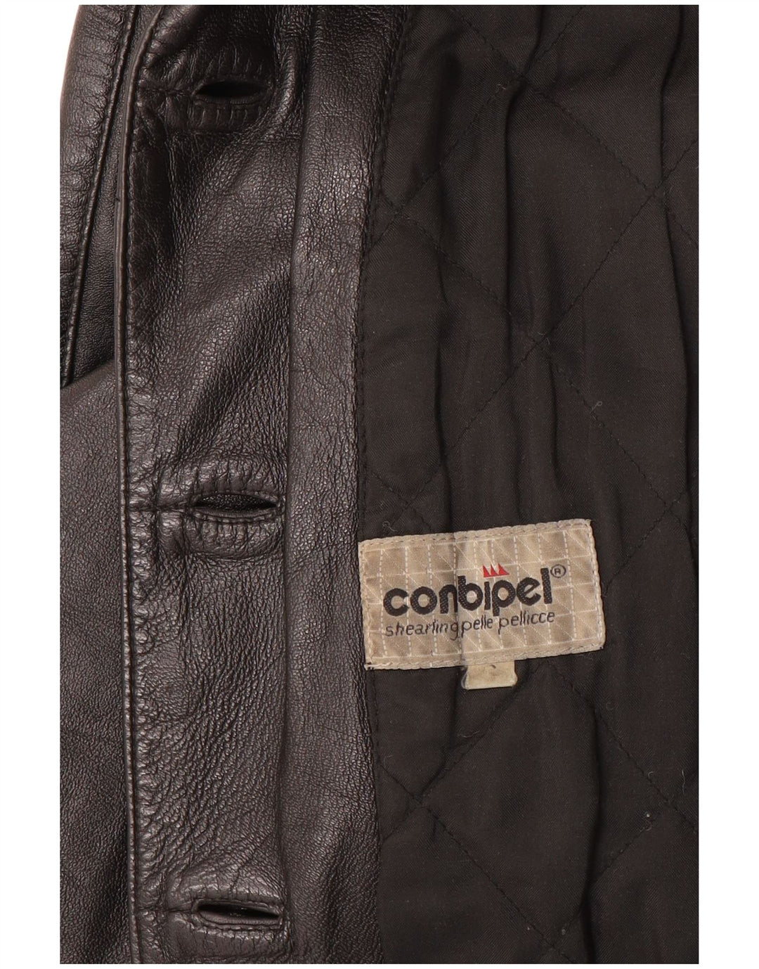 Женский кожаный пиджак оверсайз с 4 пуговицами Conbipel, Великобритания 10, маленький черный