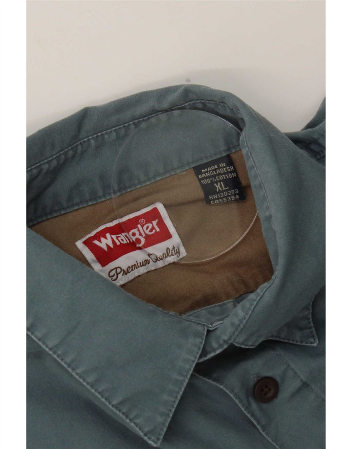 Мужская рубашка Wrangler XL, синяя, хлопок