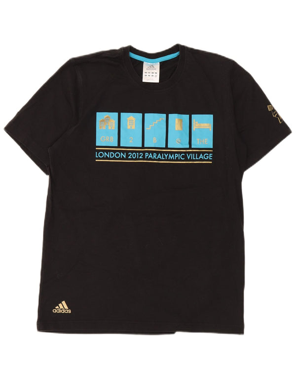 Мужская футболка с рисунком Adidas Top Medium Black Cotton