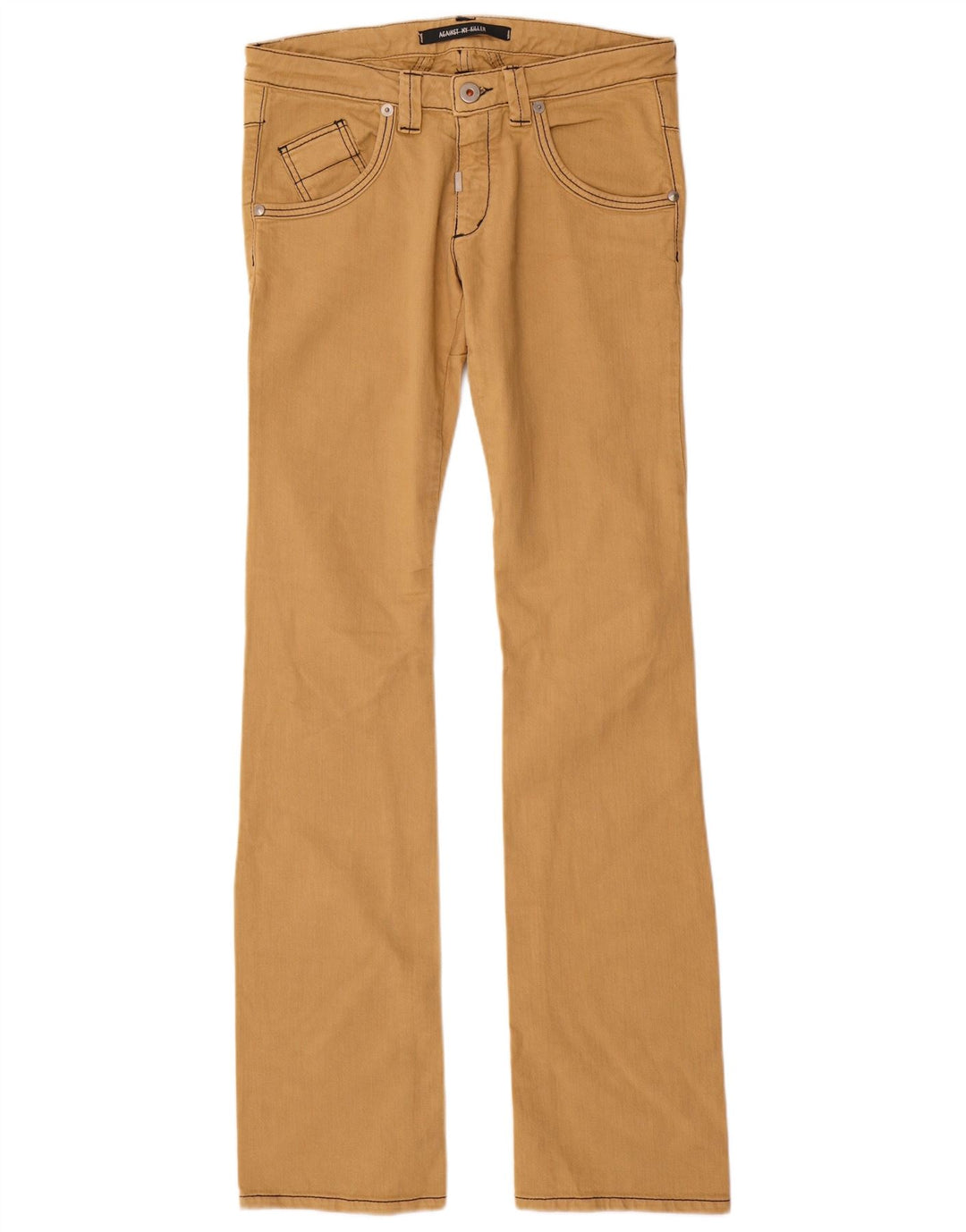 Женские брюки с заниженной талией Against My Killer IT 46, большие W32 L36, бежевые