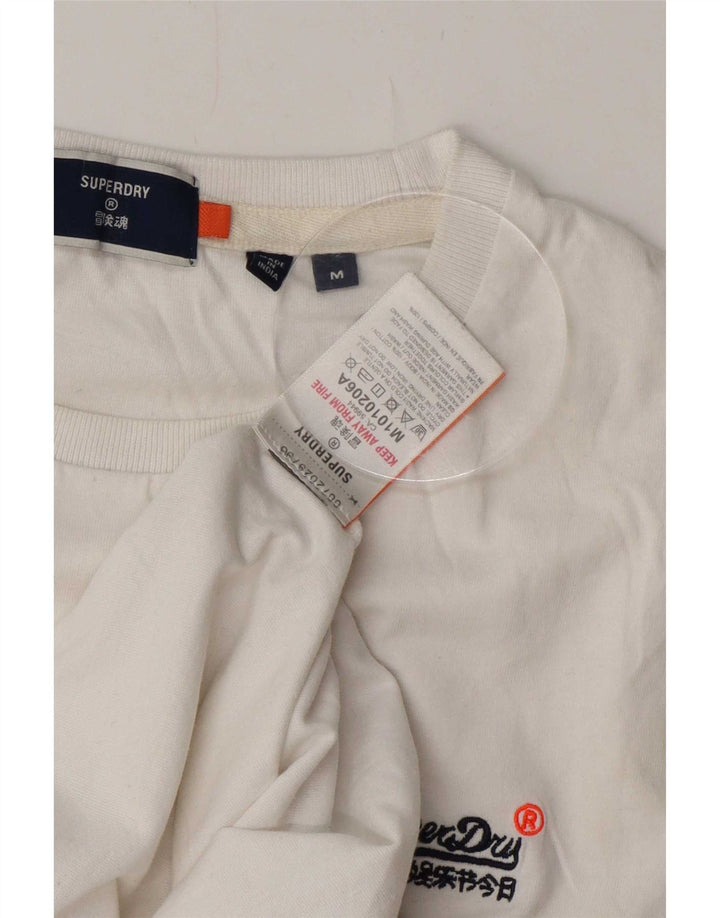 Мужская футболка Superdry Top из белого хлопка среднего размера
